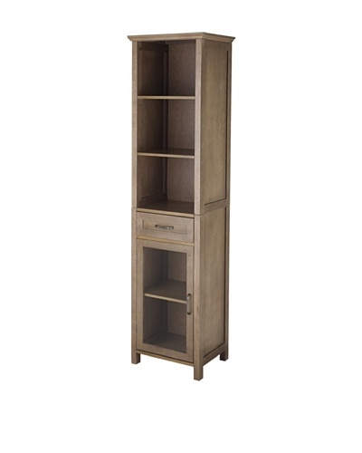Elegant Home Fashions Peyton 5-Shelf Linen Cabinet with Drawer
