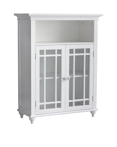 Elegant Home Fashions Neal Double Door Floor Cabinet, White