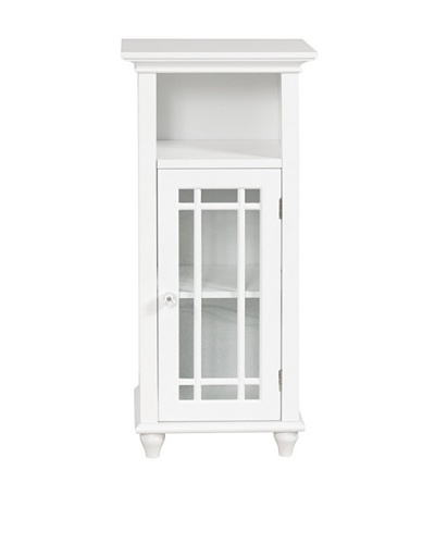 Elegant Home Fashions Neal Floor Cabinet with Door and Shelf, White