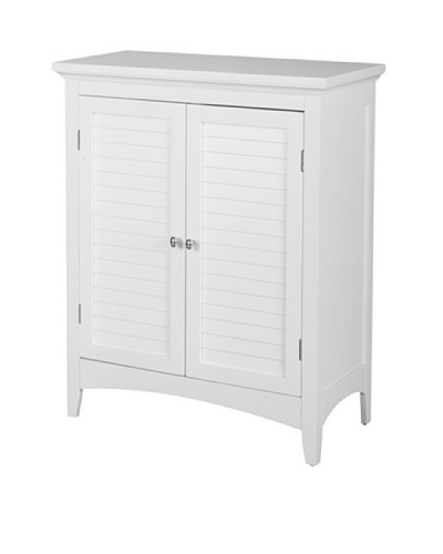Elegant Home Fashions Slone Double Shutter Door Floor Cabinet, White