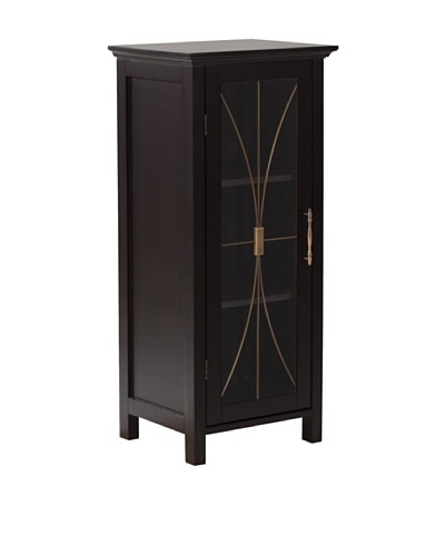 Elegant Home Fashions Delaney Floor Cabinet with Door, Dark Espresso