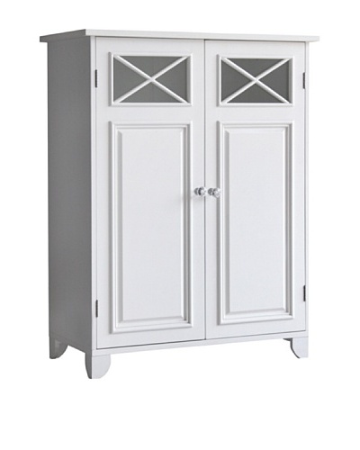 Elegant Home Fashions Dawson Double Door Floor Cabinet, White