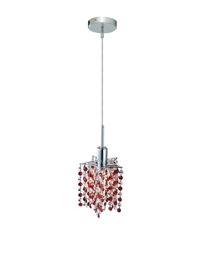 Elegant Lighting Mini Crystal Collection Star Pendant Lamp, Bordeaux