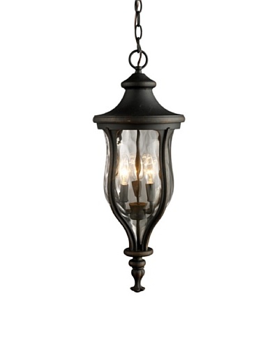 Artistic Lighting Grand Aisle 3 Light 24 Outdoor Pendant, Weathered Charcoal