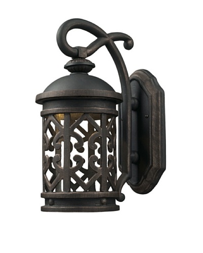 Elk Lighting 42360/1 Tuscany Coast One Light Outdoor Sconce, Weathered CharcoalAs You See