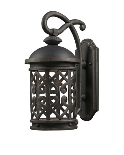 Elk Lighting 42362/1 Tuscany Coast One Light Outdoor Sconce, Weathered Charcoal