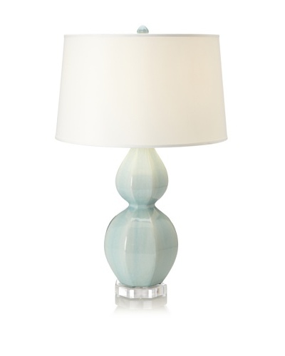 Emissary Lighting Octagon Gourd Lamp, Light Blue
