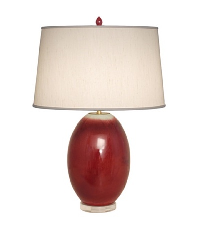 Emissary Lighting Egg Vase Lamp, Red
