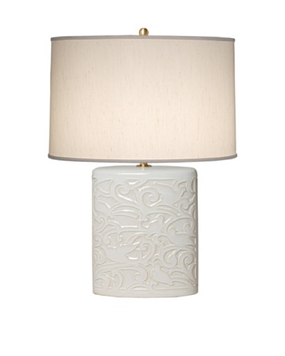 Emissary Lighting Bird Lattice Oval Lamp, White
