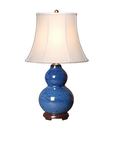 Emissary Lighting Gourd Vase Lamp, Cobalt