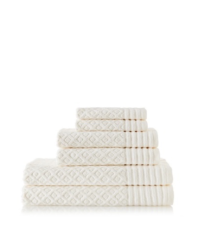 Espalma Diamonds 6-Piece Towel Set, Ivory