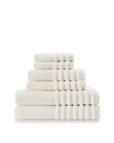Espalma Boucle Rib 6-Piece Towel Set, Ivory