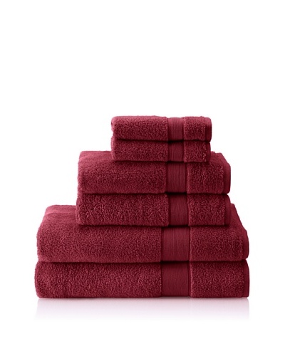 Espalma 6-Piece Signature Bath Towel Set, Berry