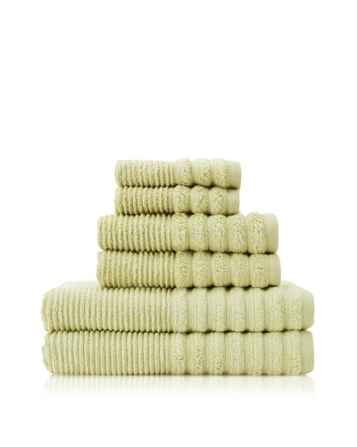 Espalma Boucle Rib 6-Piece Towel Set, Eucalyptus