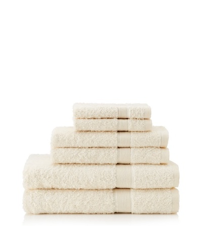 Esplama Set of 6 Egyptian Estate Towels, Ivory