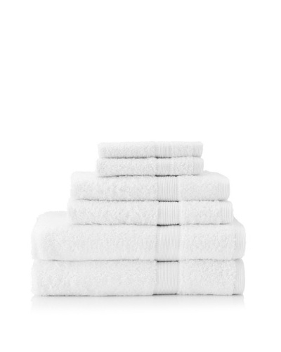 Esplama Set of 6 Egyptian Estate Towels, White