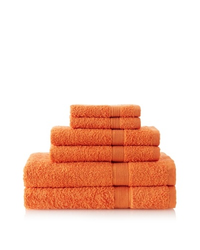 Esplama Set of 6 Egyptian Estate Towels, Orange