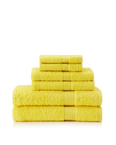 Esplama Set of 6 Egyptian Estate Towels, Canary