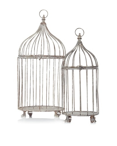 Esschert Design AM04 Aged Metal Birdcages, Set of 2