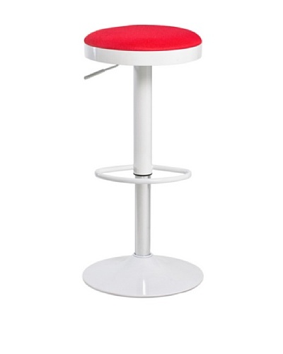 Euro Home Collection Carrie Adjustable Barstool, Red