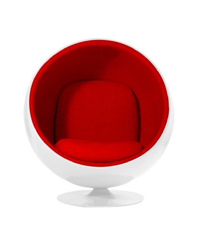 Euro Home Collection Luna Chair, Red