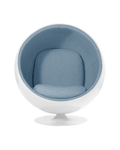 Euro Home Collection Luna Chair, Light Blue
