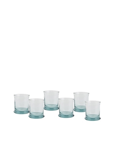 Europe2You Set of 6 Recycled Glass Short Rocks Glasses