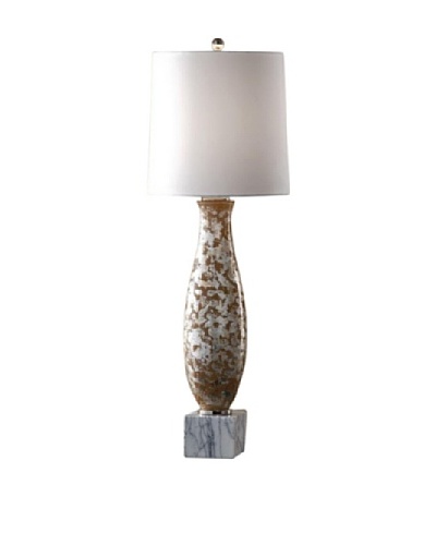 Feiss Ava Table Lamp, Silver/Nude/White