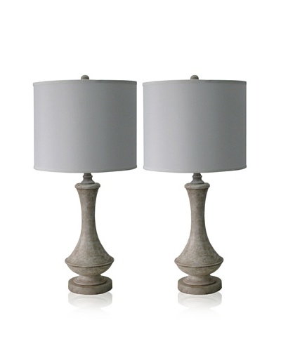 Feiss Set of 2 Table Lamps, Light Driftwood