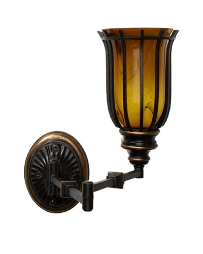 Feiss Swing Arm Single Light Sconce, Expresso