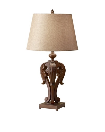 Feiss Lighting Round Shade Fleuron Table Lamp