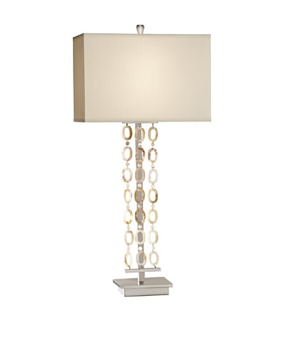 Feiss Lighting Independents Collection Table Lamp, Nickel/Natural