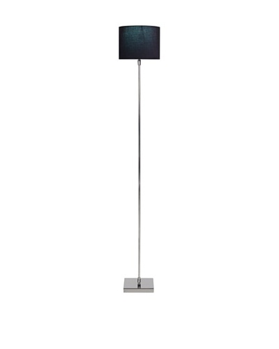 Filament Slim Floor Lamp with Contrast Shade, Silver/Black/Turquoise