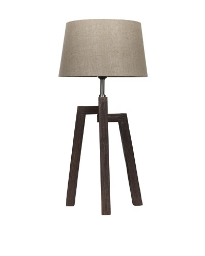 Filament Wood Base Table Lamp, Brown