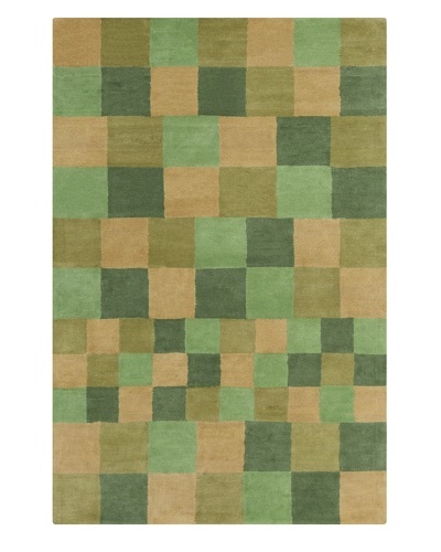 Filament Jessica Hand-Tufted Wool Rug, Green/Brown, 5' x 7' 6