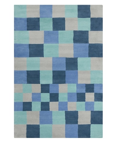 Filament Nickole Hand-Tufted Wool Rug, Blue, 5' x 7' 6