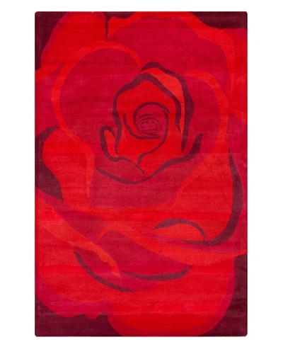 Filament Carita Hand-Tufted Wool Rug, Red, 5' x 7' 6