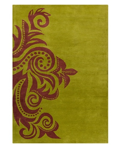 Filament Bella Hand-Tufted Rug, Burgundy/Green, 5' x 7' 6