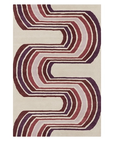 Filament Pamula Rug, White/Purple, 5' x 7' 6'