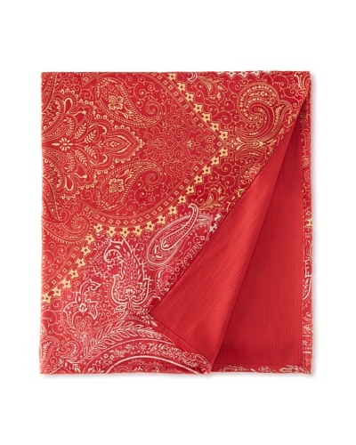 Filling Spaces Jayne Throw, Red/Gold/Silver, 50 x 64