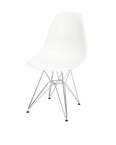 Fine Mod Wire-Leg Dining Side Chair, WhiteAs You See