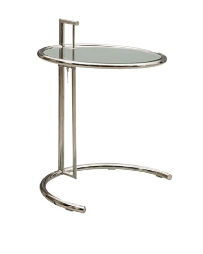 Fine Mod Round End Table, Clear