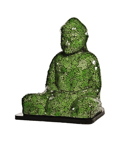 Foreign Affairs Large Essa Sitting Buddha Mosaik Lamp, Green