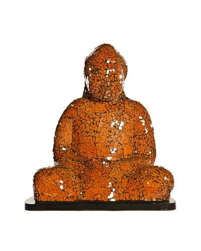 Foreign Affairs Large Sitting Buddha Lamp, Orange