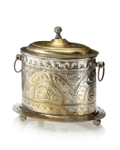 Found Objects Moroccan Spice Box, Small, Silver