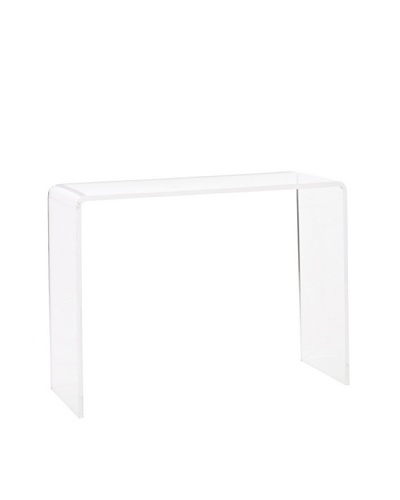 Foxhill Trading Pure Décor Acrylic Console Table, Clear