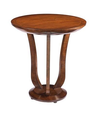 French Heritage Trocadero Round End Table, Antique Cherry