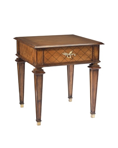 French Heritage Elysee Matignon Square End Table, Antique Cherry