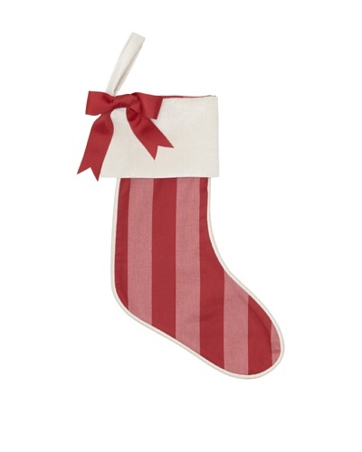 French Laundry Chateau Blanc Wide-Striped Stocking, Red