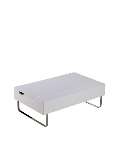 Furniture Contempo Bay Storage Coffee Table, White